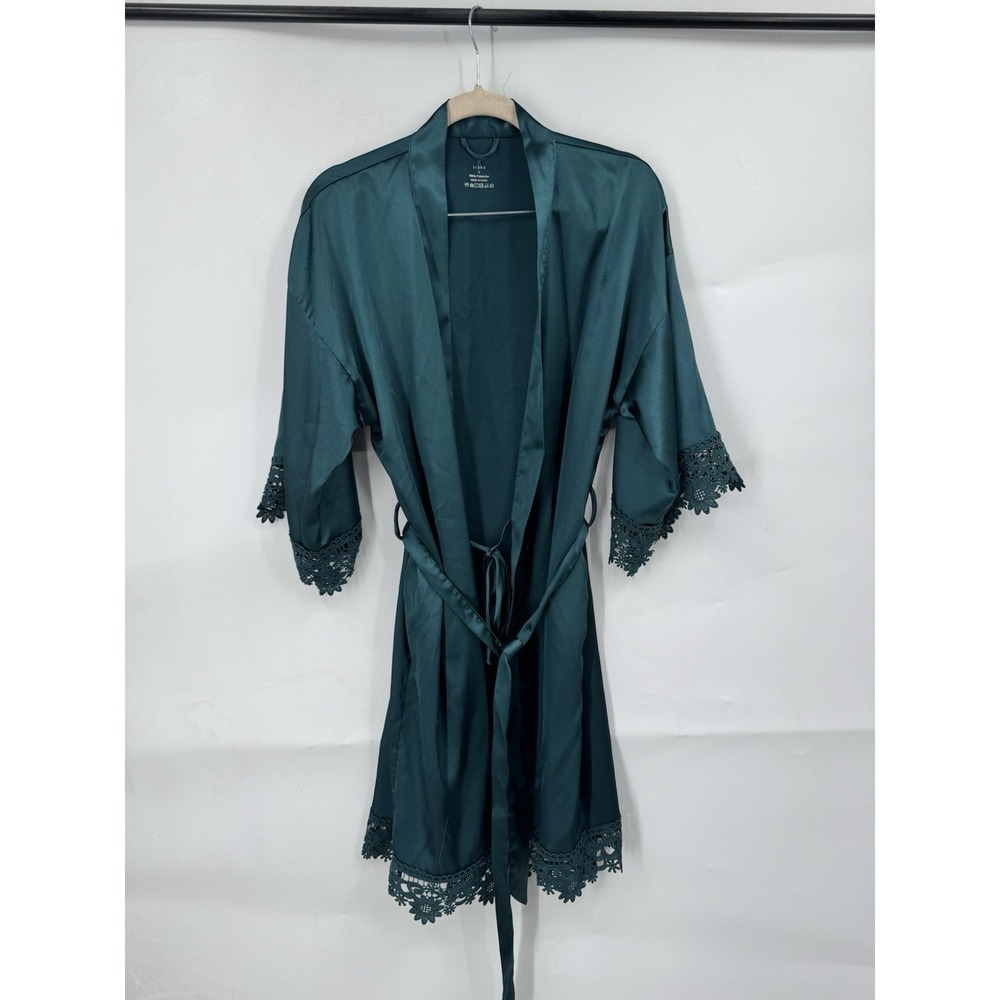 Sioro Satin Green Robe Women S Loungewear Whimsical Casual Feminine Elegant